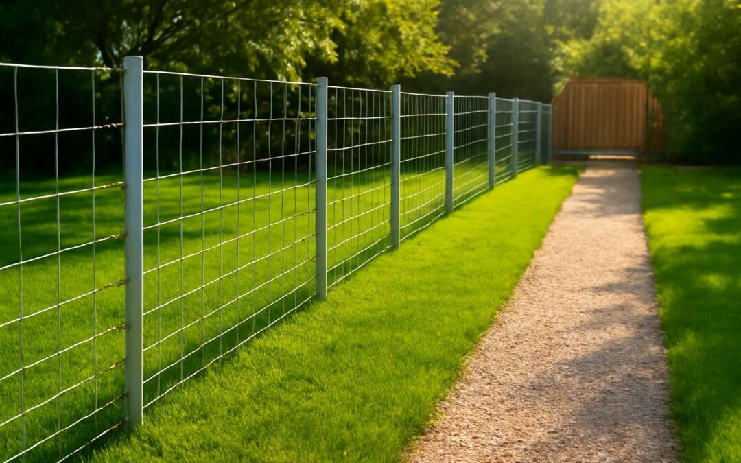 Durable fencing with metal posts delivers secure, stylish boundaries for your yard.
